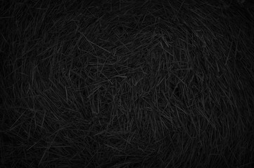 Black pattern, texture hay. Black stack
