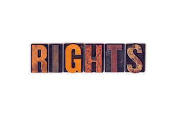 Rights Concept Isolated Letterpress Type