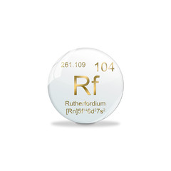 Periodensystem Kugel - 104 Rutherfordium