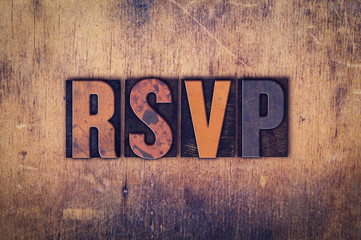 RSVP Concept Wooden Letterpress Type