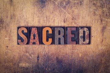 Sacred Concept Wooden Letterpress Type