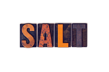 Salt Concept Isolated Letterpress Type