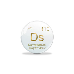 Periodensystem Kugel - 110 Darmstadtium