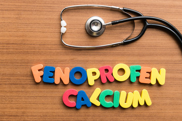 fenoprofen calcium colorful word