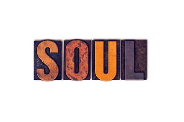 Soul Concept Isolated Letterpress Type