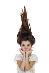 Hair Up, Portrait of beautiful little girl