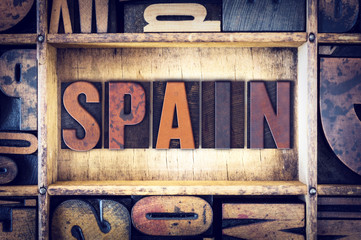 Spain Concept Letterpress Type