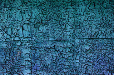 Old flaking blue paint