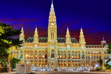 Vienna's Town Hall (Rathaus). The town hall also serves, in pers