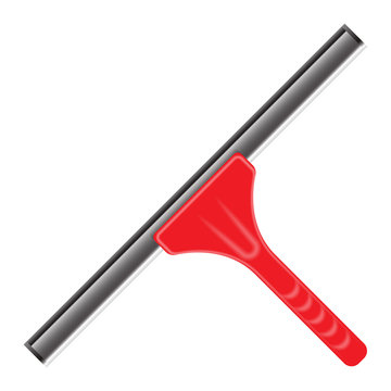 Vector illustration of squeegee. Tool for window cleaning. isola