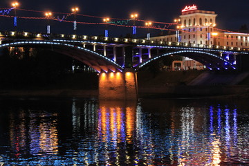 Fototapeta na wymiar Kirov Bridge in Vitebsk