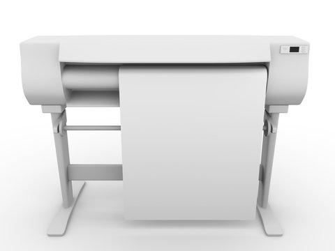 Plotter in frontal view