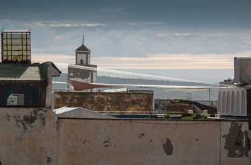 Roofs and minaret, Essaouira, Morocco