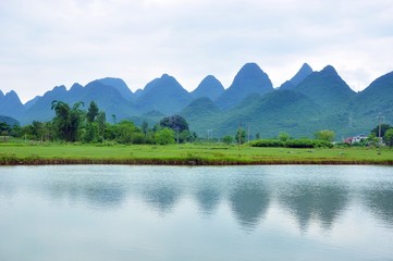 Beautiful rural scenery in Guilin,China