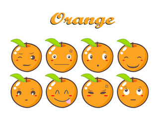 Orange emoticons