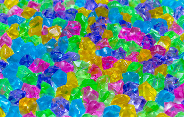 Closeup decorative crystals background