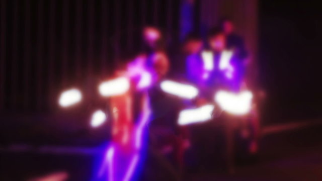 Fier show blur night