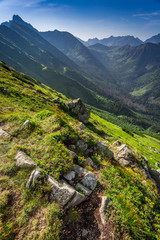 Obraz premium Dawn in the mountains in summer