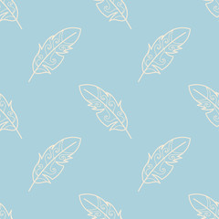 Seamless feather pattern