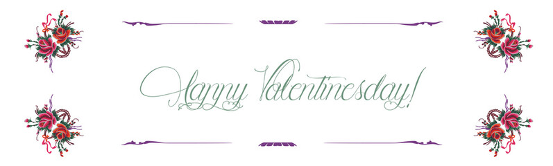 Blumenmuster Valentinskarte