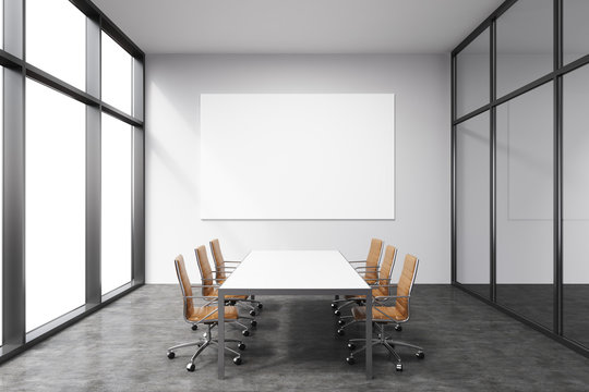 Spacious empty meeting room