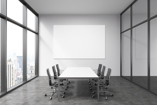 Spacious empty meeting room