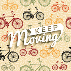 Obrazy na Plexi  Rower typografia plakat koncepcja roweru tekst retro
