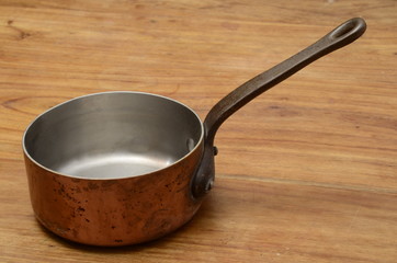 Old copper cooking pot