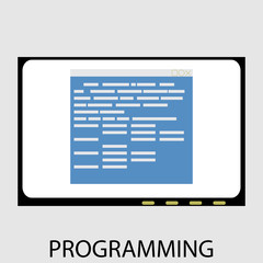 Programming icon flat design