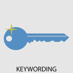 Keywording icon flat design