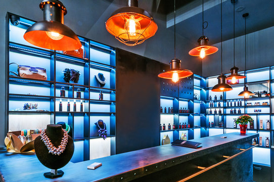Reception desk in a beauty salon