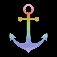 Watercolor anchor icon 