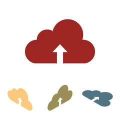 Cloud icon, vector illustration. Flat design style. Isometric ef