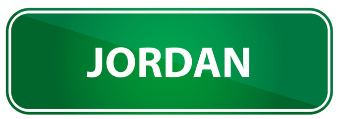 Popular boy name Jordan on a green US traffic sign
