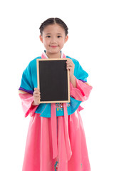 Obraz premium Asian girl in Korean Traditional Dress