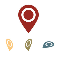 Map pointer with information icon