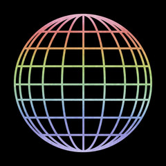 Earth Globe - Vector icon. Watercolor effect