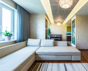 A big Modern living room 