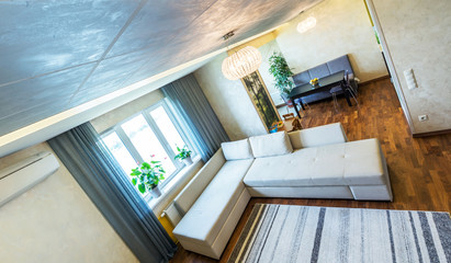 A big Modern living room 