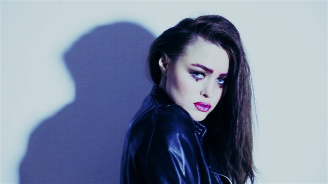 Girl in Leather Jacket 3c