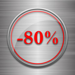 80 percent discount icon