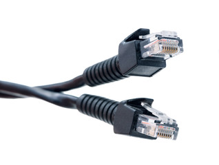 Two Black Network Cables