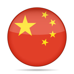 button with flag of China