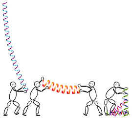Strichmännchen bereiten Fasching vor