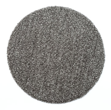 a round grey carpet isolated on white background