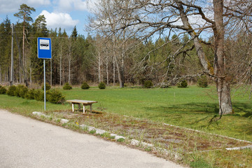 Rural bus stop 