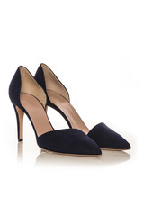 Black shoes on a white background