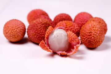 Lychee fruit, lychee or Chinese or Chinese plum.
