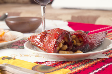 Traditional Bulgarian Christmas Eve Table Setup