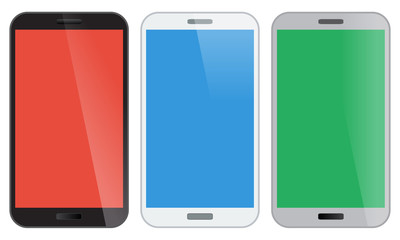 Smartphone, mobile phone isolated, realistic vector illustration.